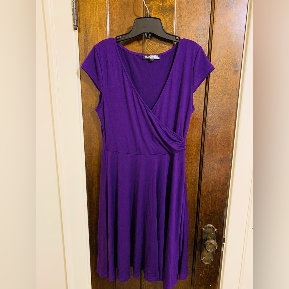 Purple A line style dress.